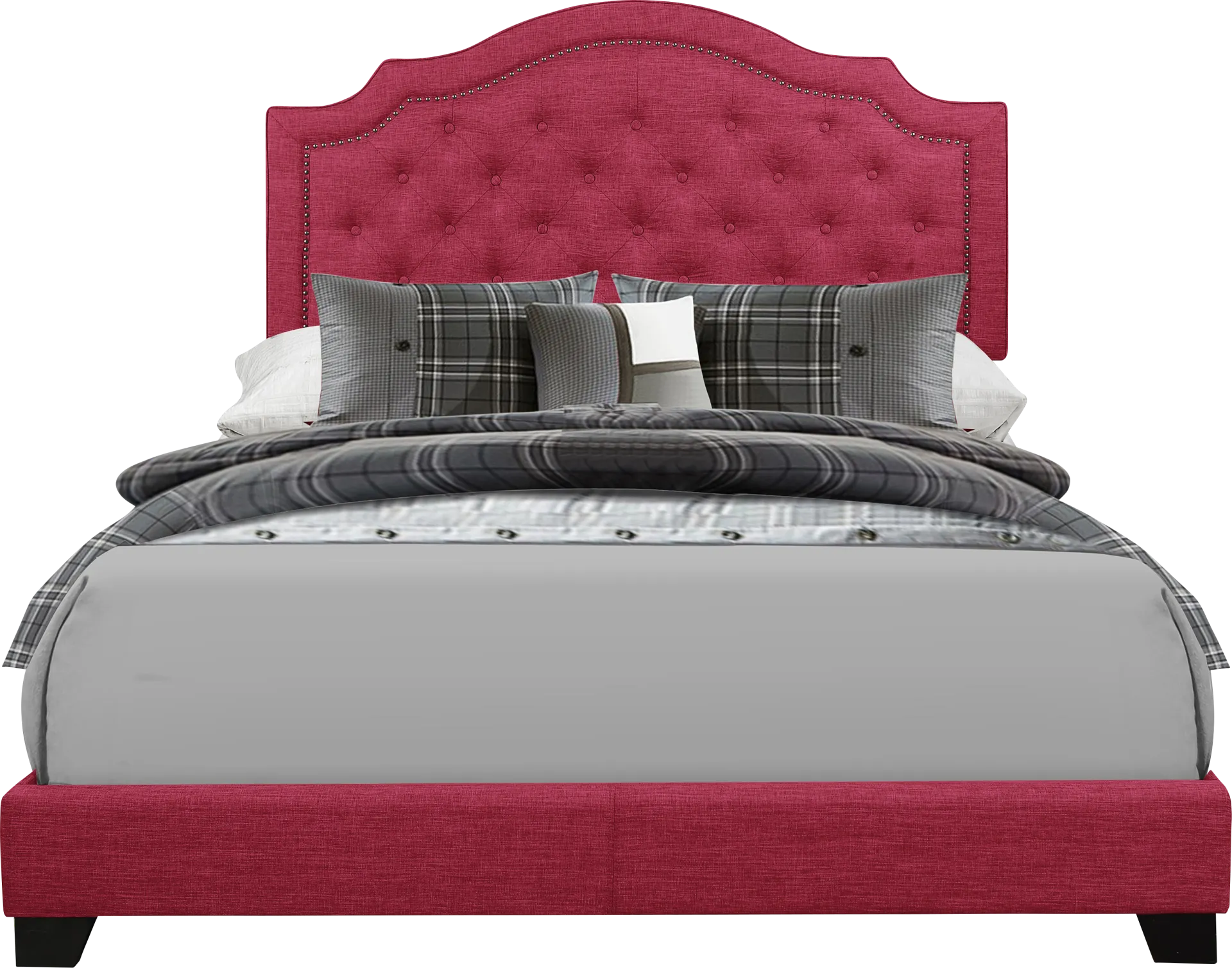 Bowerton Pink King Upholstered Bed - Image 1
