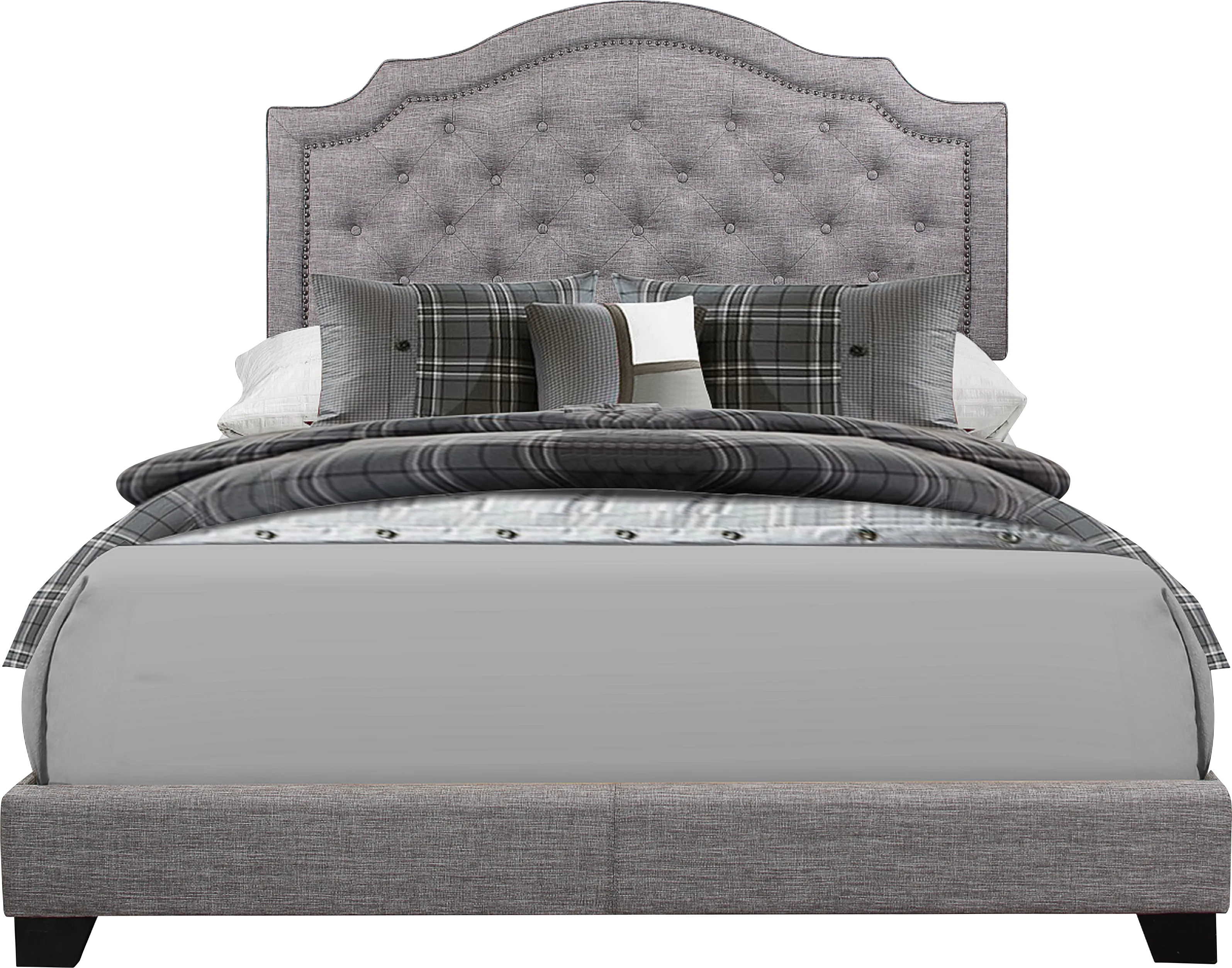 Bowerton Gray Full Upholstered Bed - Thumbnail - Image 1