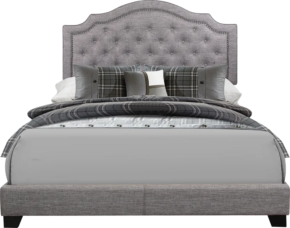 Bowerton Gray King Upholstered Bed