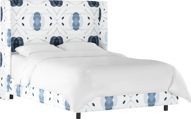 Vashti Blue Queen Upholstered Bed