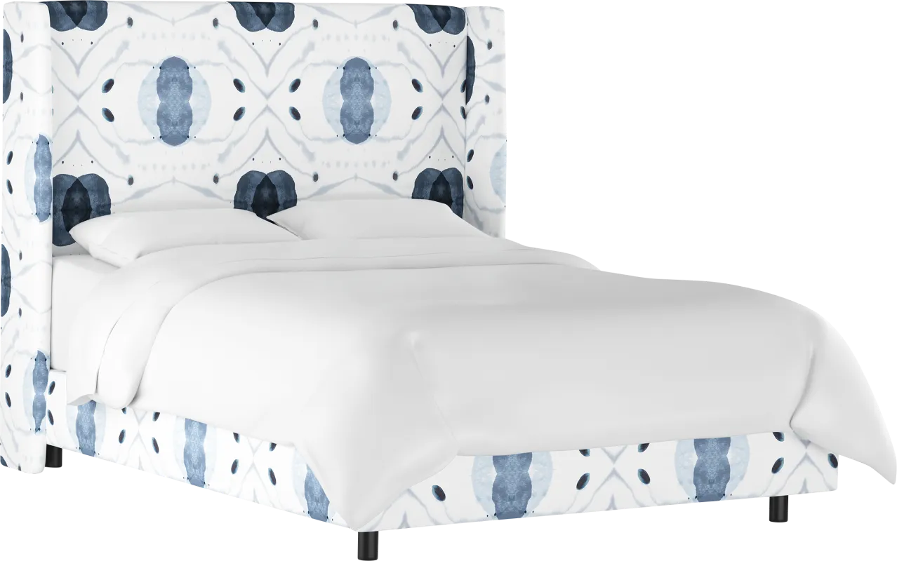 Vashti Blue Queen Upholstered Bed