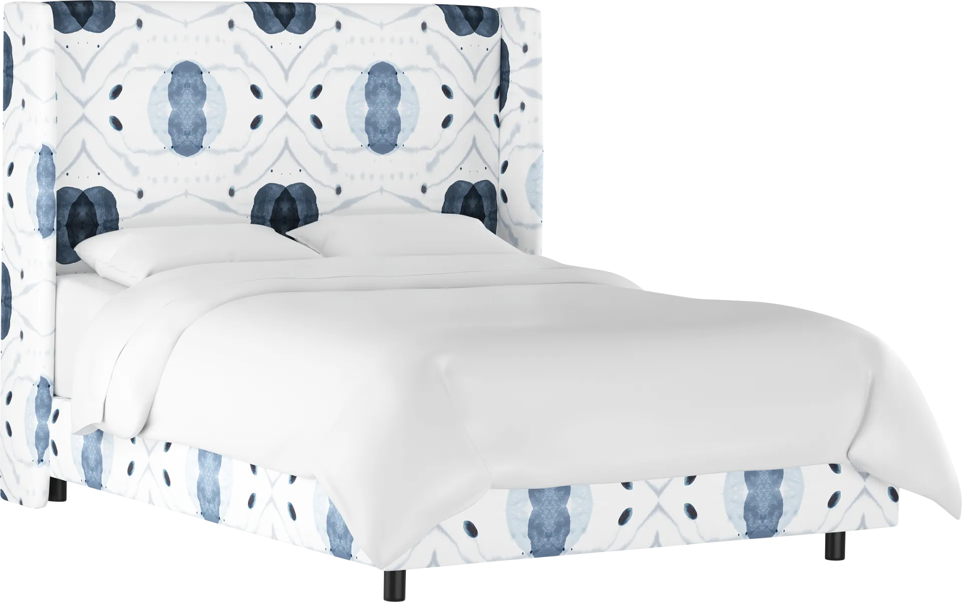 Vashti Blue King Upholstered Bed - Image 1