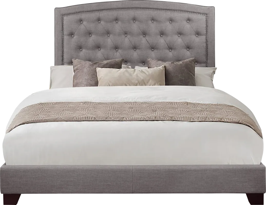 Juneberry Gray King Upholstered Bed