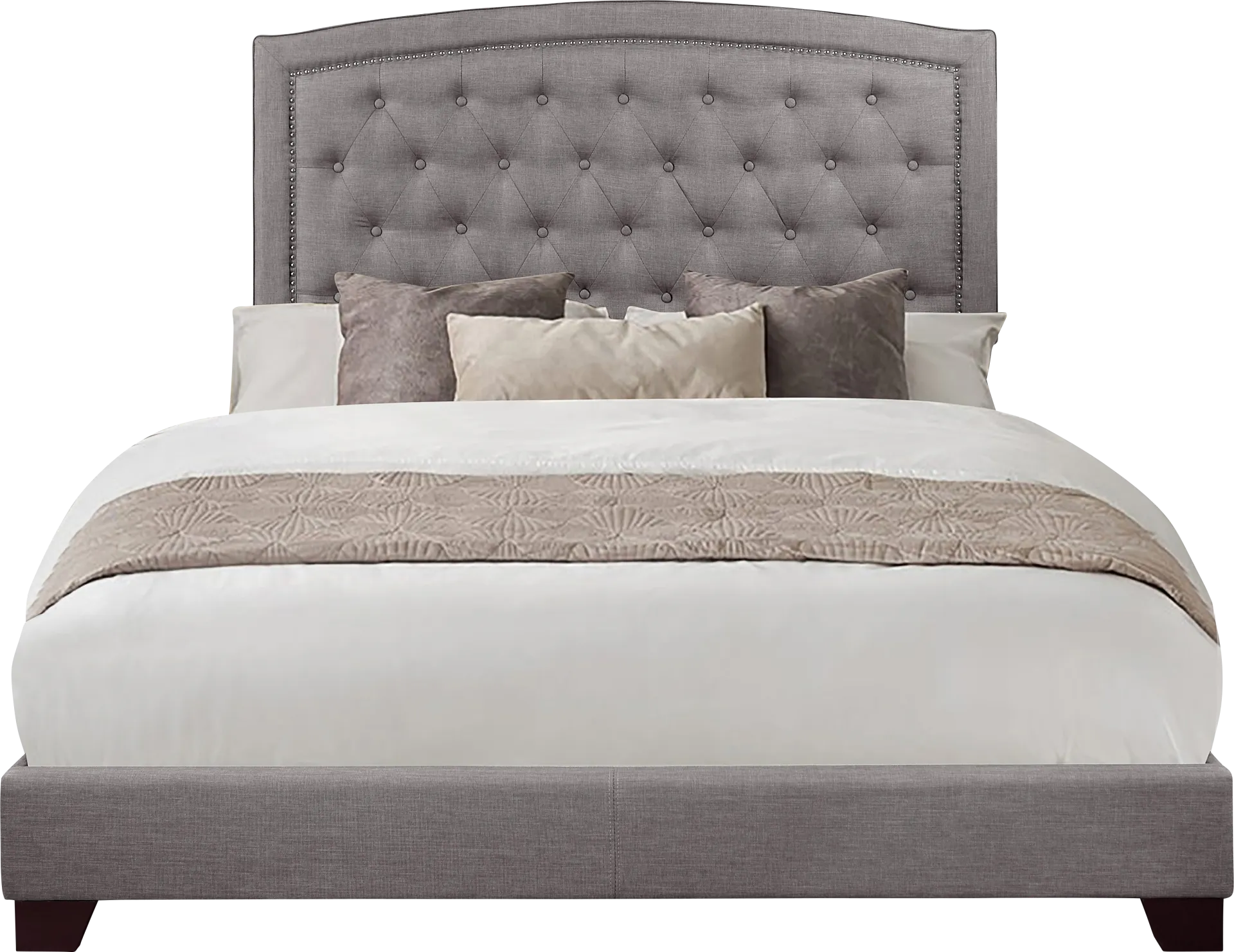 Juneberry Gray King Upholstered Bed - Image 1