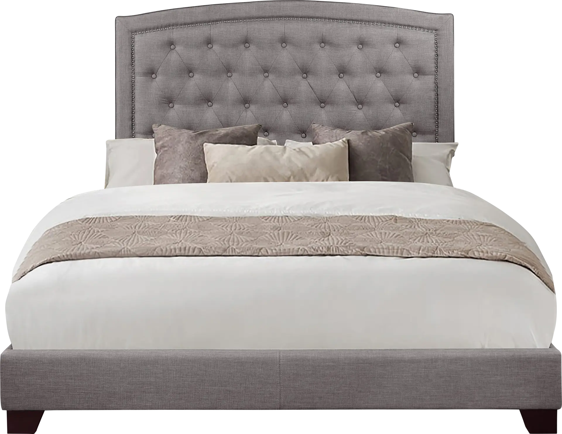 Juneberry Gray King Upholstered Bed