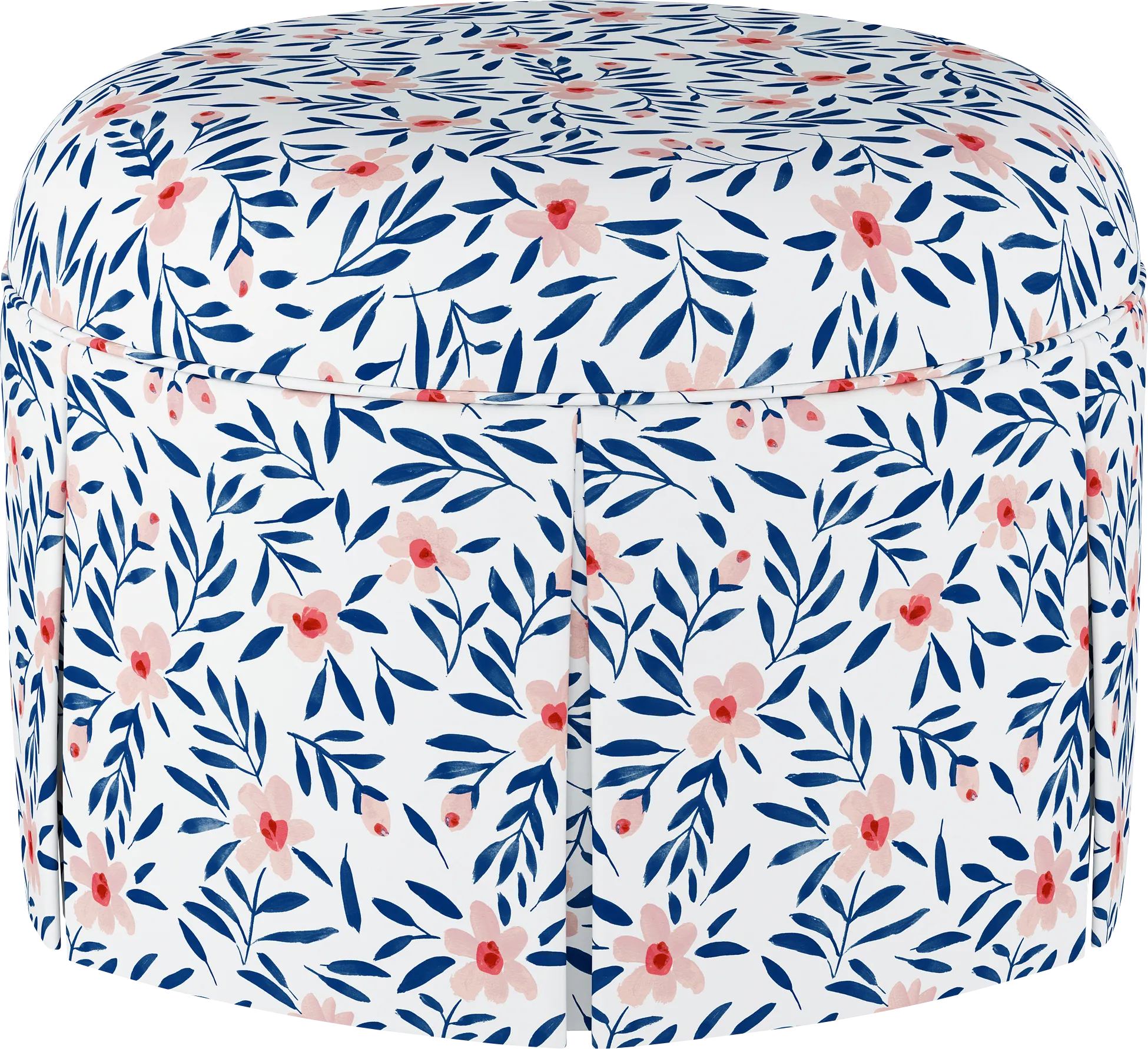 Clary Blue Ottoman - Thumbnail - Image 1