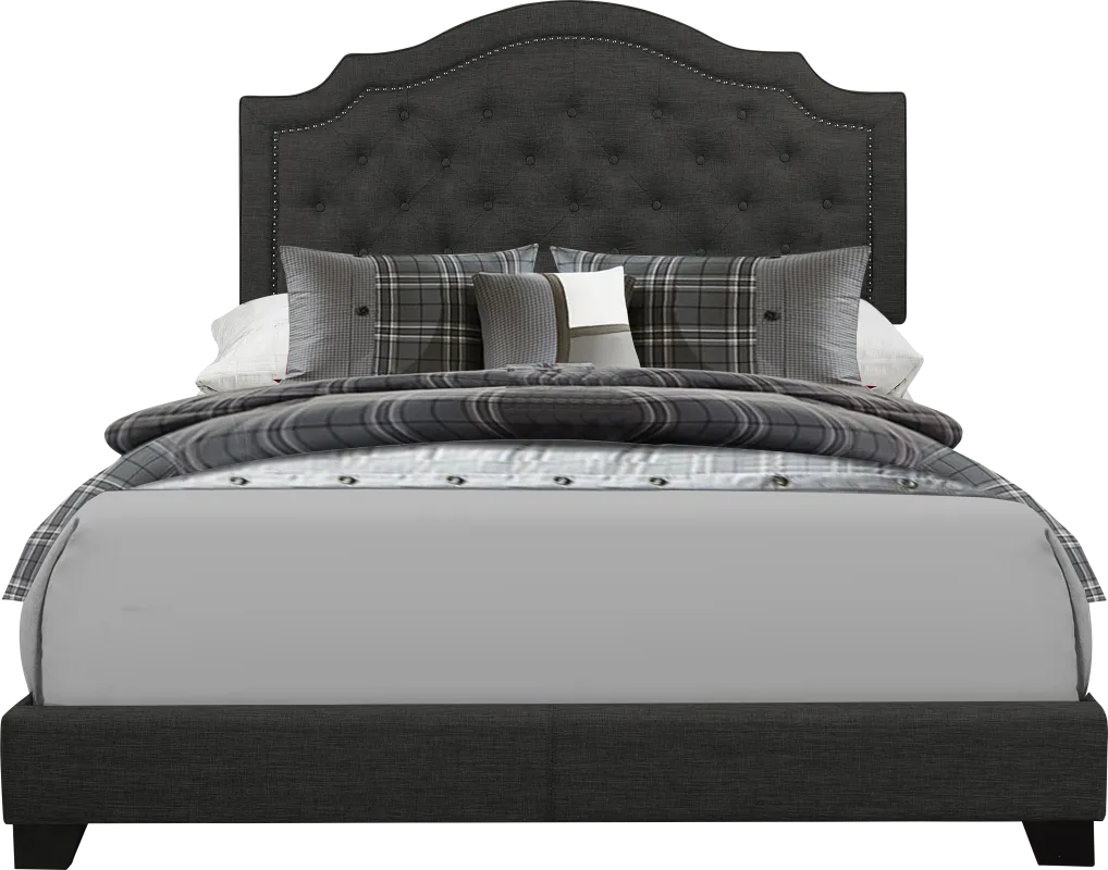 Bowerton Dark Gray King Upholstered Bed