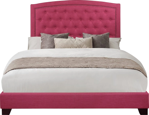 Juneberry Pink Queen Upholstered Bed