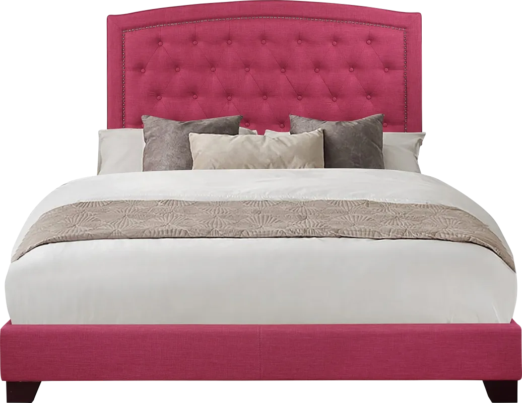 Juneberry Pink Full Upholstered Bed