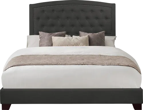 Juneberry Dark Gray King Upholstered Bed