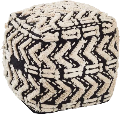 Lonella Black Pouf
