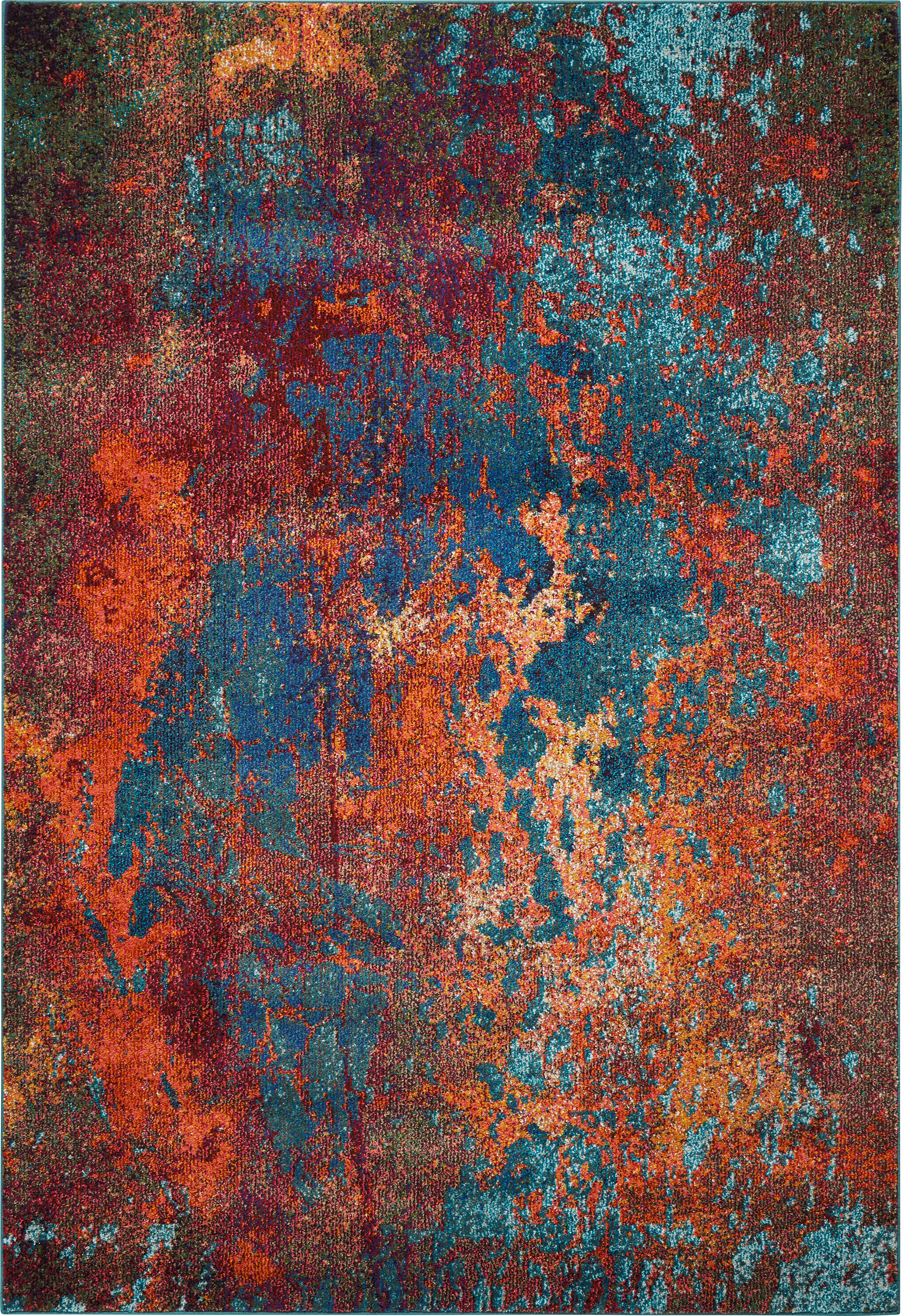 Ocean Storm Red 5'3 x 7'3 Rug - Thumbnail - Image 1