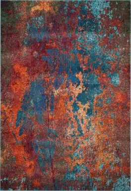Ocean Storm Red 7'10 x 10'6 Rug