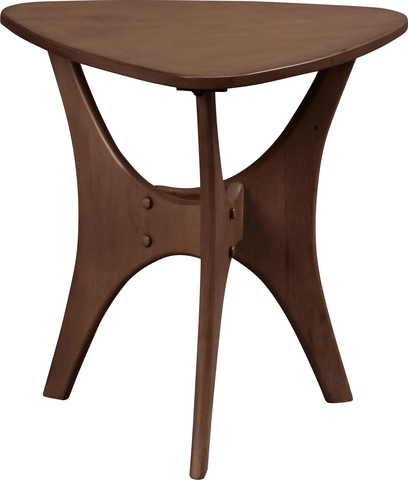 Barshay Brown Triangle Side Table - Thumbnail - Image 1
