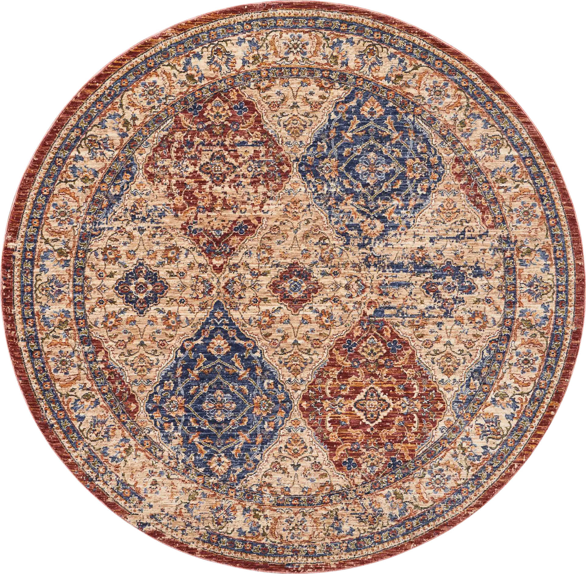 Kirman Cream 5' Round Rug