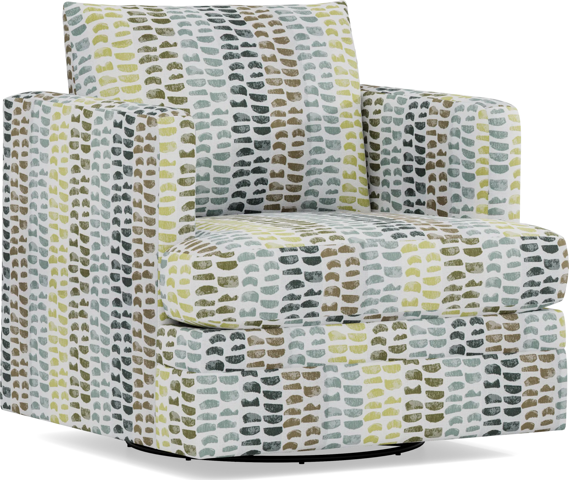 Charlton Park Green Swivel Accent Chair - Image 1