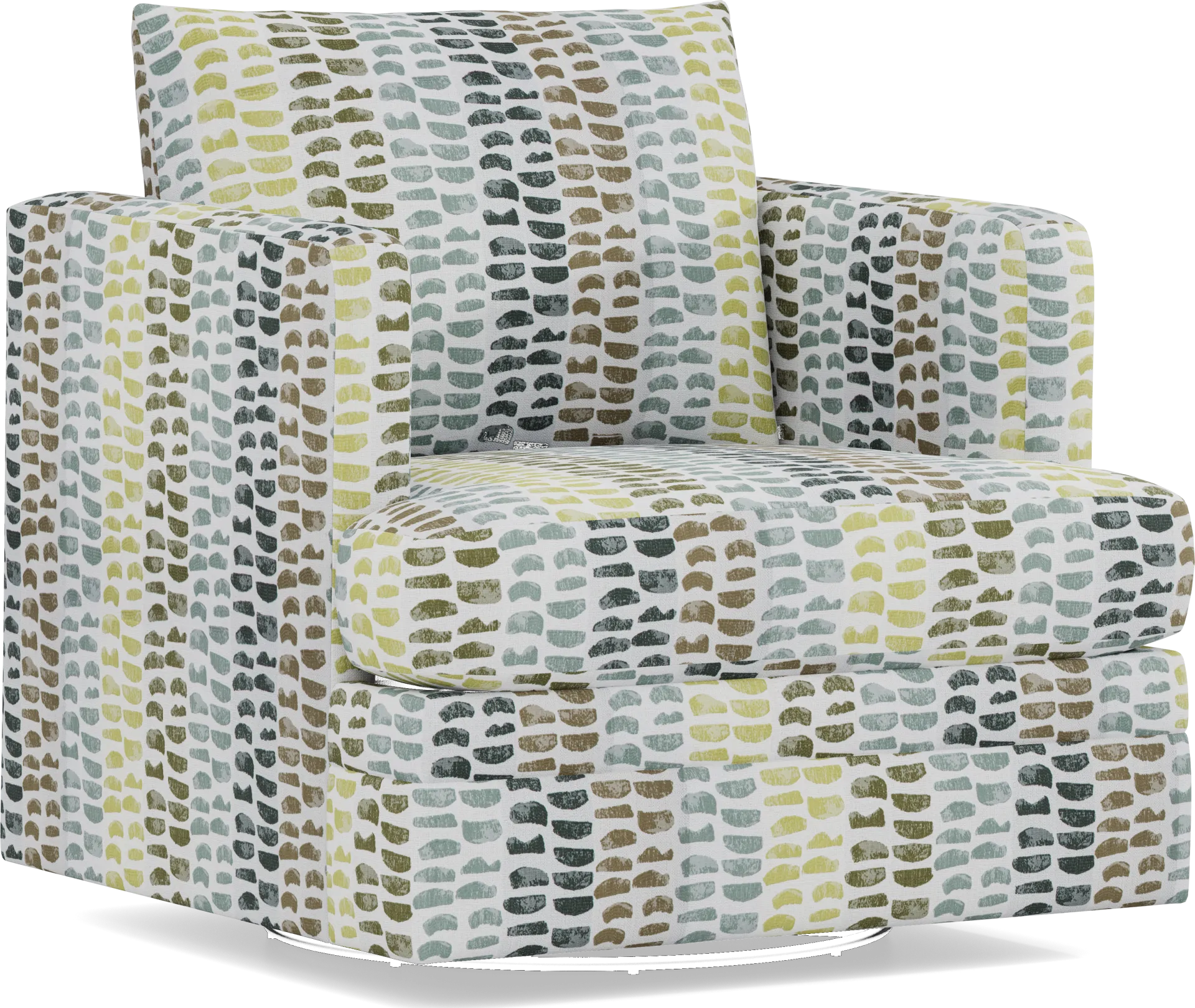 Charlton Park Green Swivel Accent Chair - Image 1