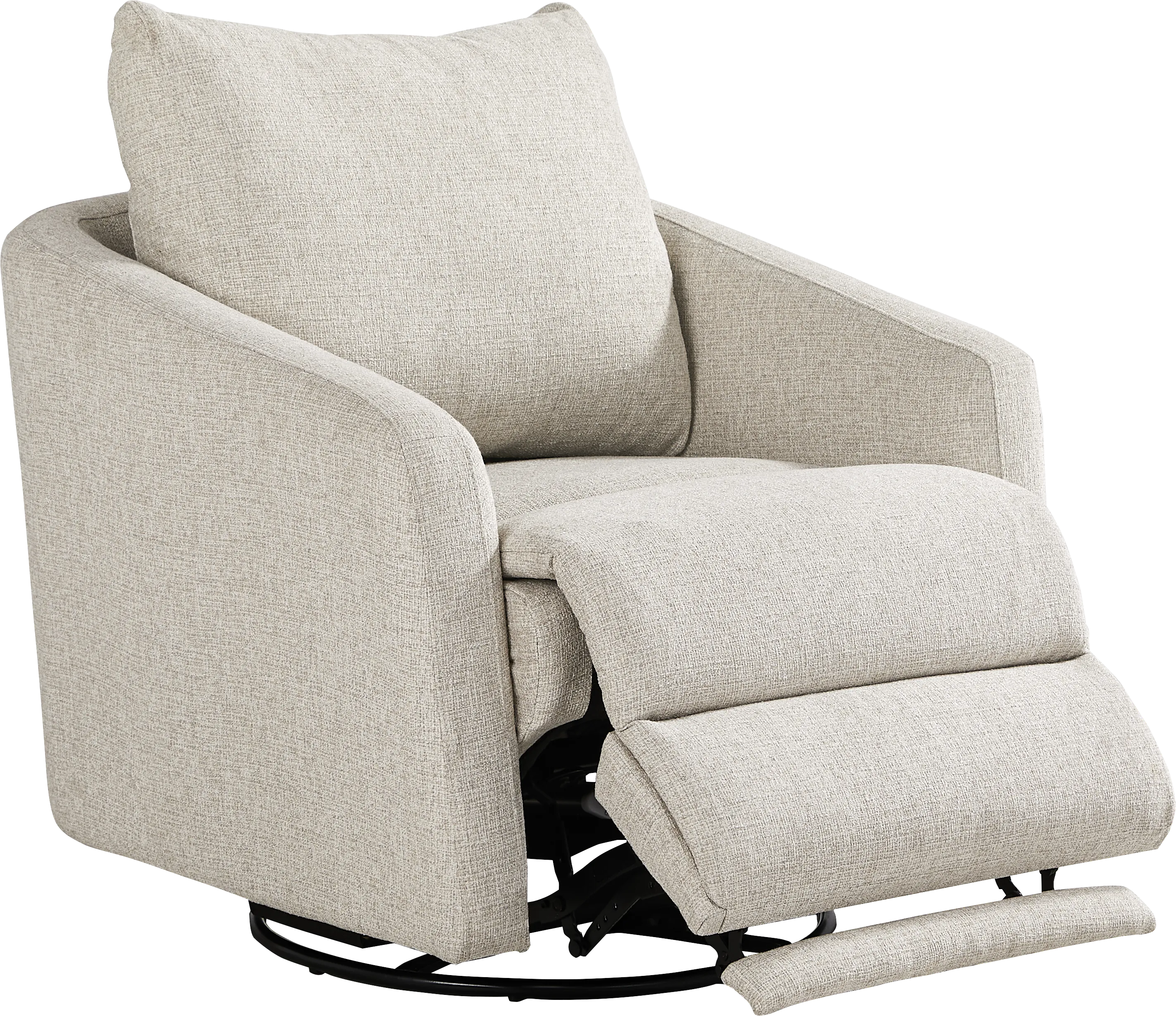 Layton Beige Power Swivel Chair - Thumbnail - Image 1