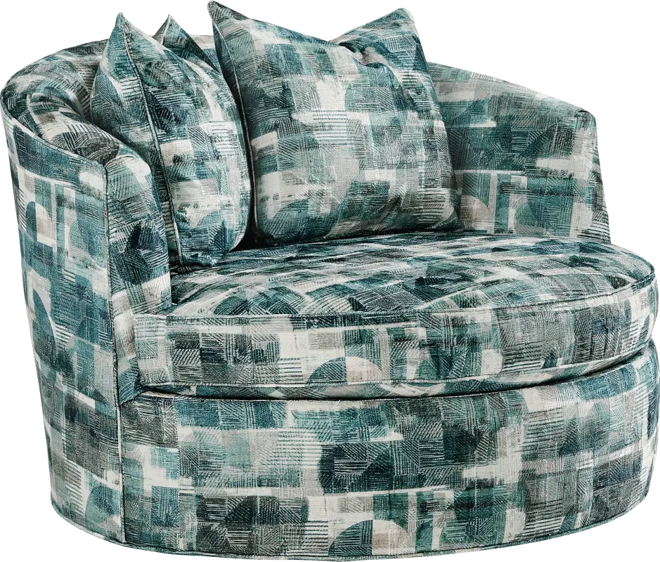Essex Lane Blue Swivel Chair