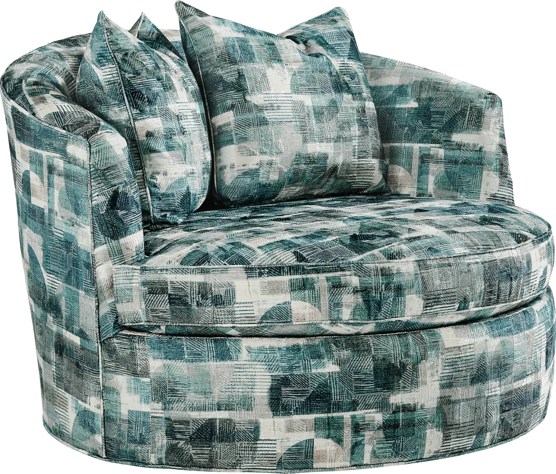Essex Lane Blue Swivel Chair