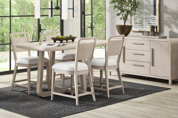 Canyon Light Gray Wood Back Counter Stool
