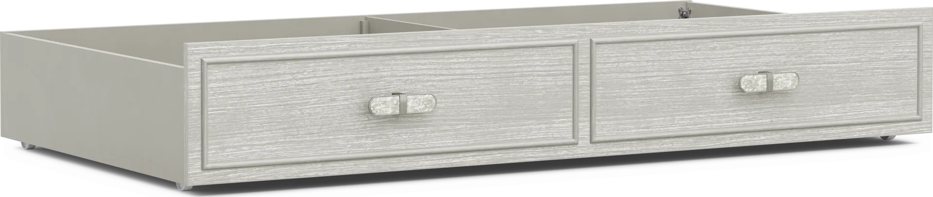 Kids Emilie Rose Wirebrush Gray Twin Storage Trundle