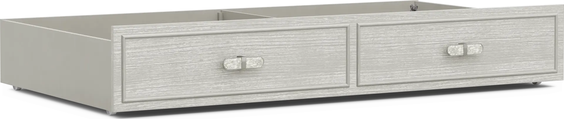 Kids Emilie Rose Wirebrush Gray Twin Storage Trundle