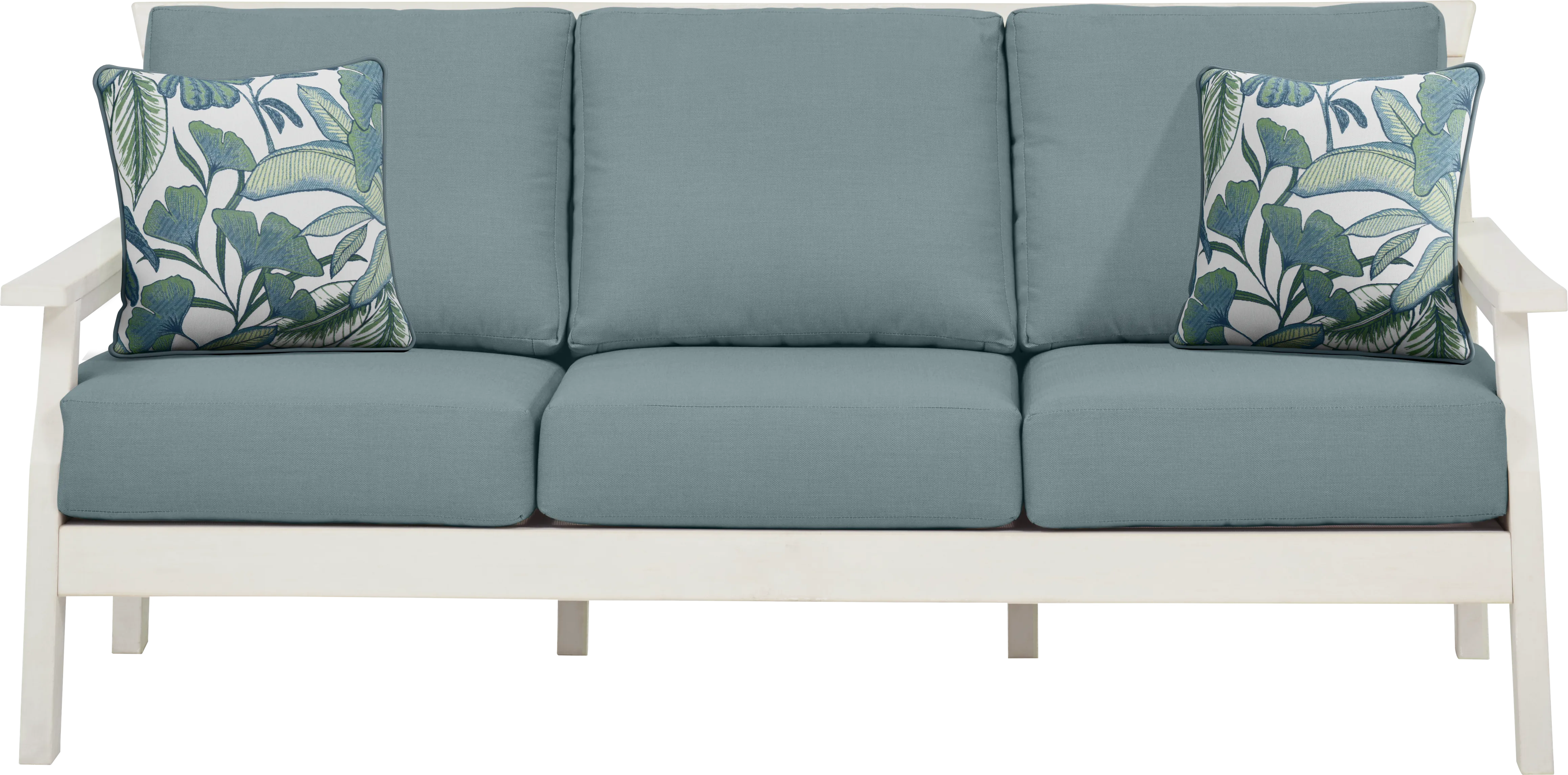 Eastlake White 4 Pc Outdoor Seating Set with Breeze Cushions - Thumbnail - Image 2