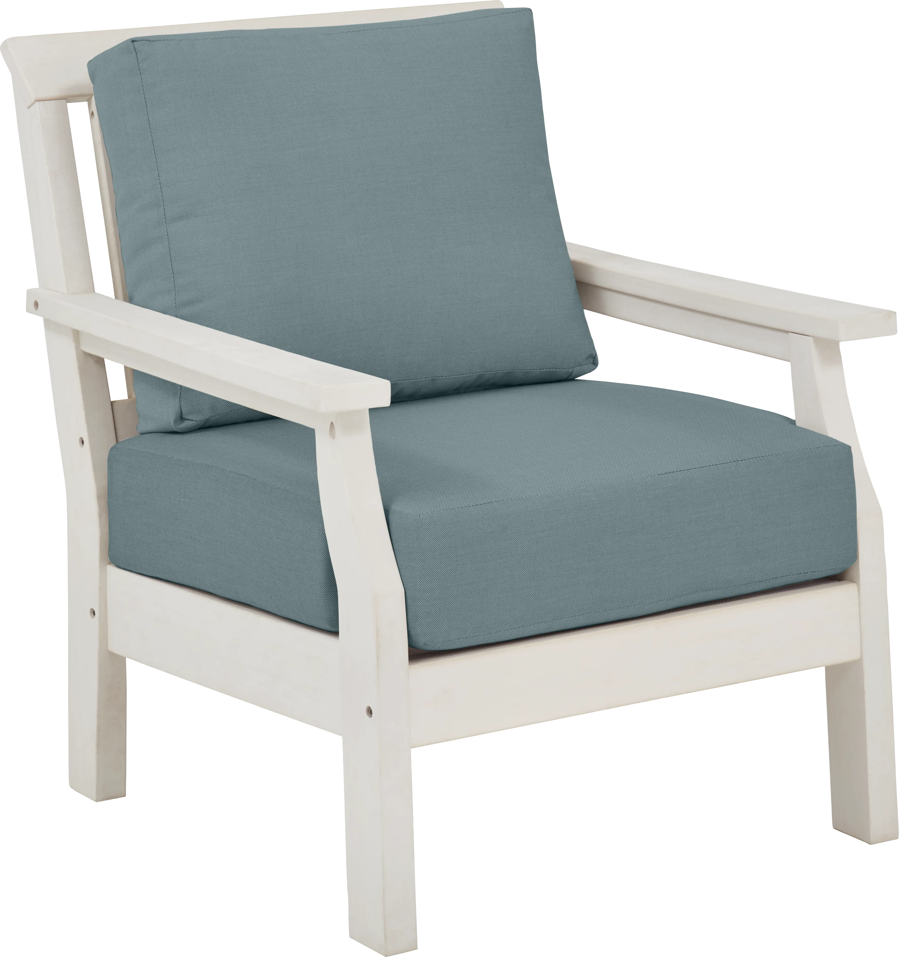 Eastlake White 4 Pc Outdoor Seating Set with Breeze Cushions - Thumbnail - Image 5