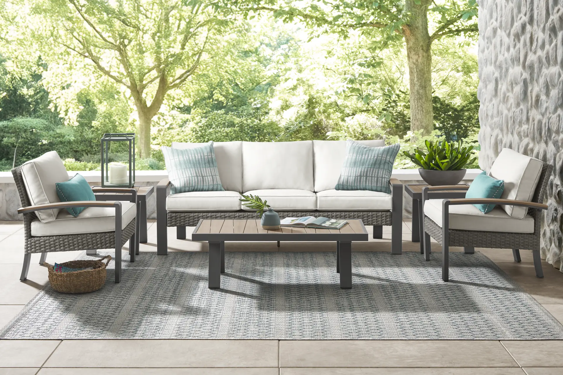Randolph Gray 4 Pc Outdoor Seating Set