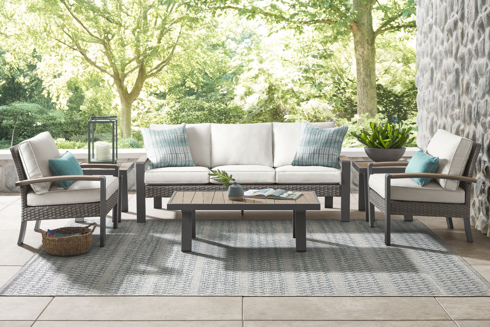Randolph Gray Outdoor Sofa - Image 2