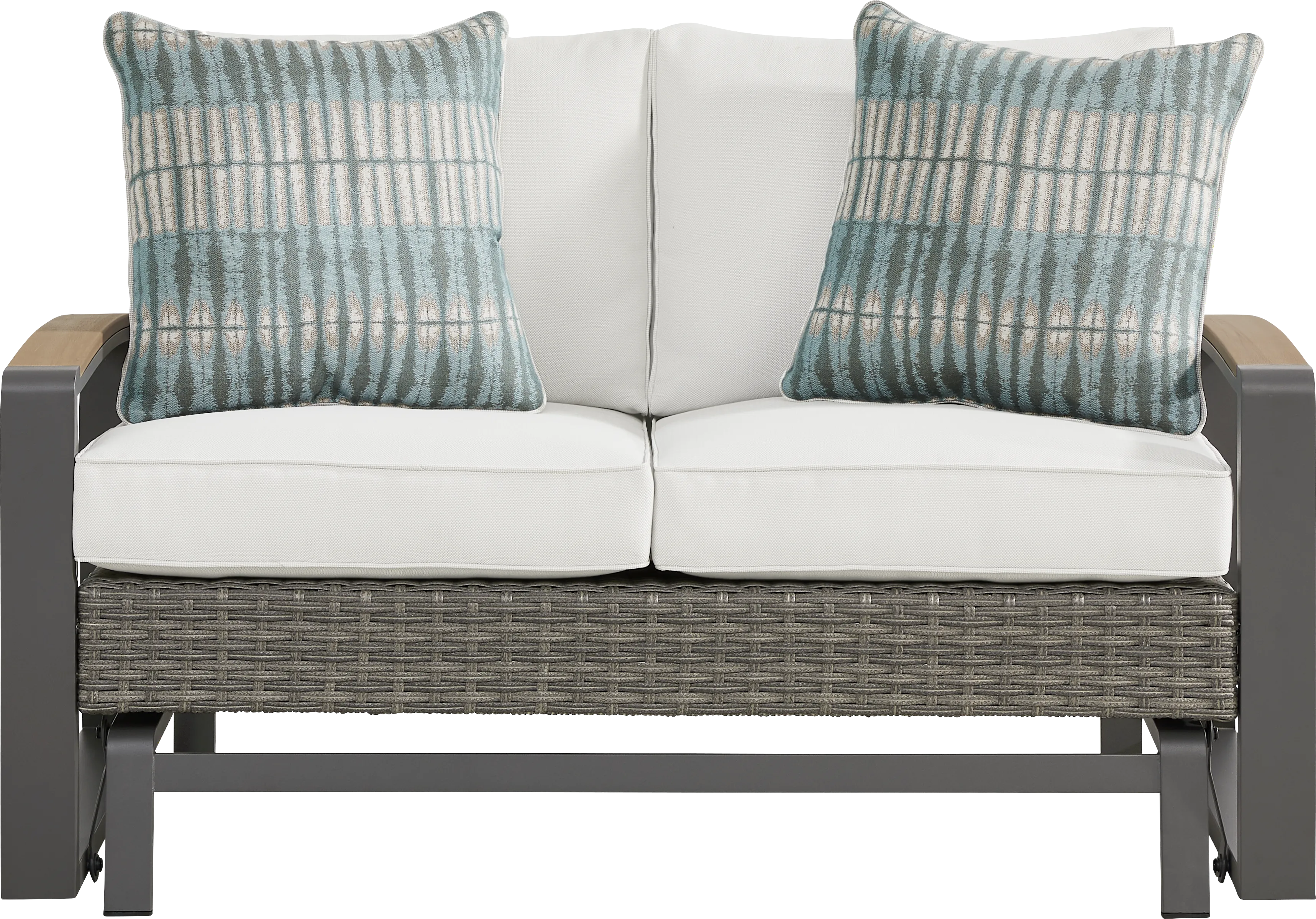 Randolph Gray Outdoor Glider Loveseat - Thumbnail - Image 1