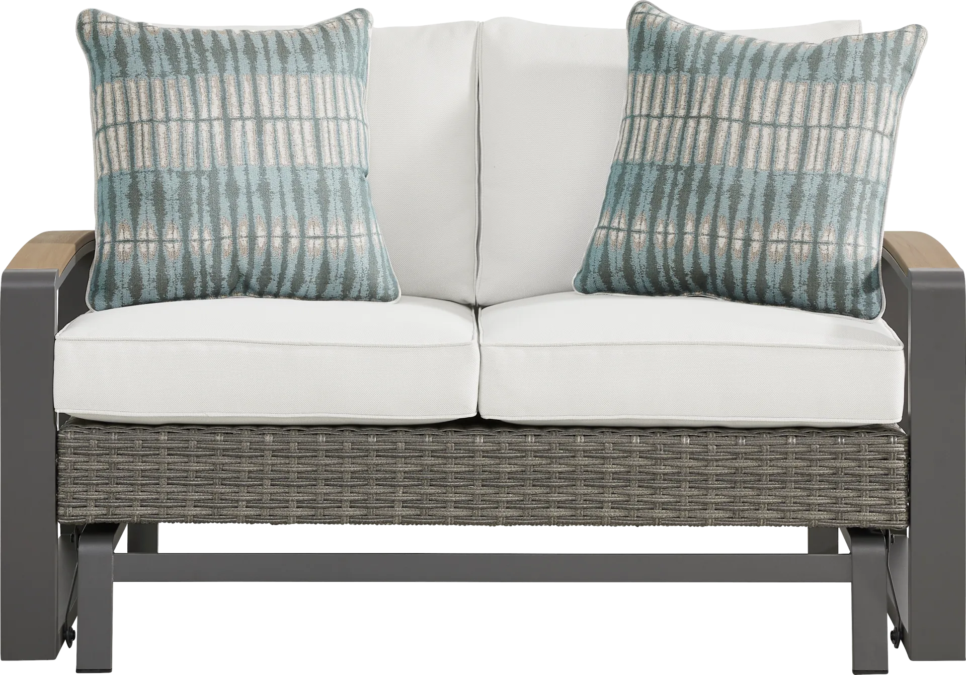 Randolph Gray Outdoor Glider Loveseat - Image 1