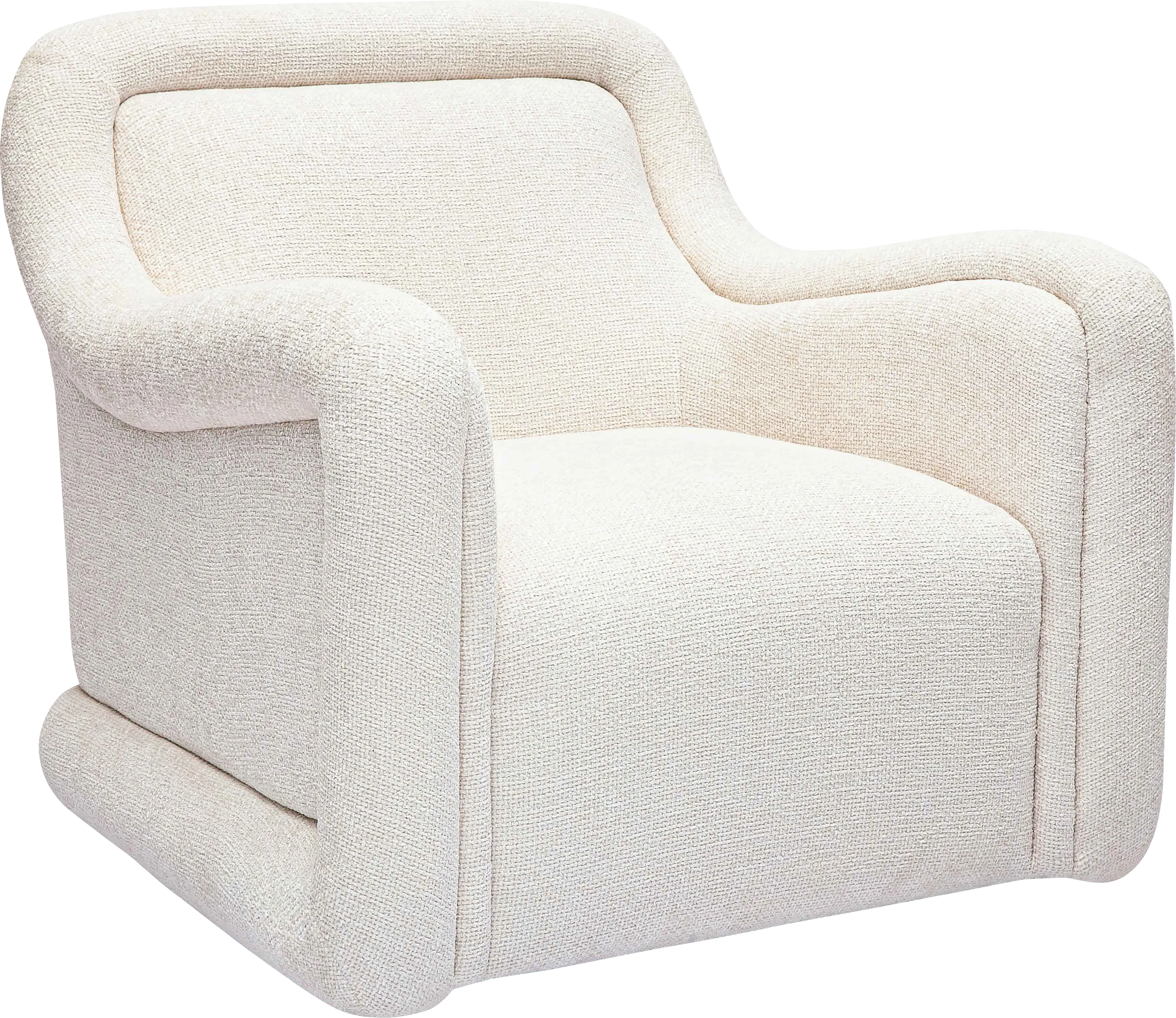 Fullbrighty II Cream Swivel Accent Chair - Thumbnail - Image 1