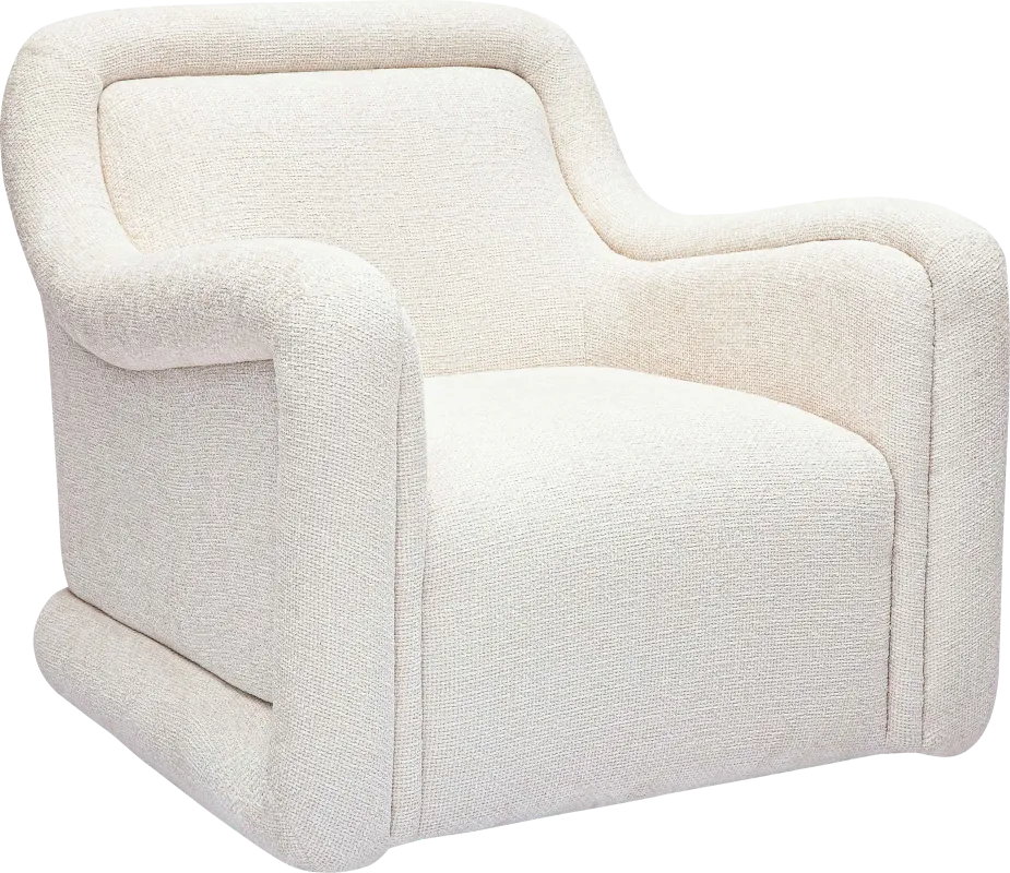 Fullbrighty II Cream Swivel Accent Chair