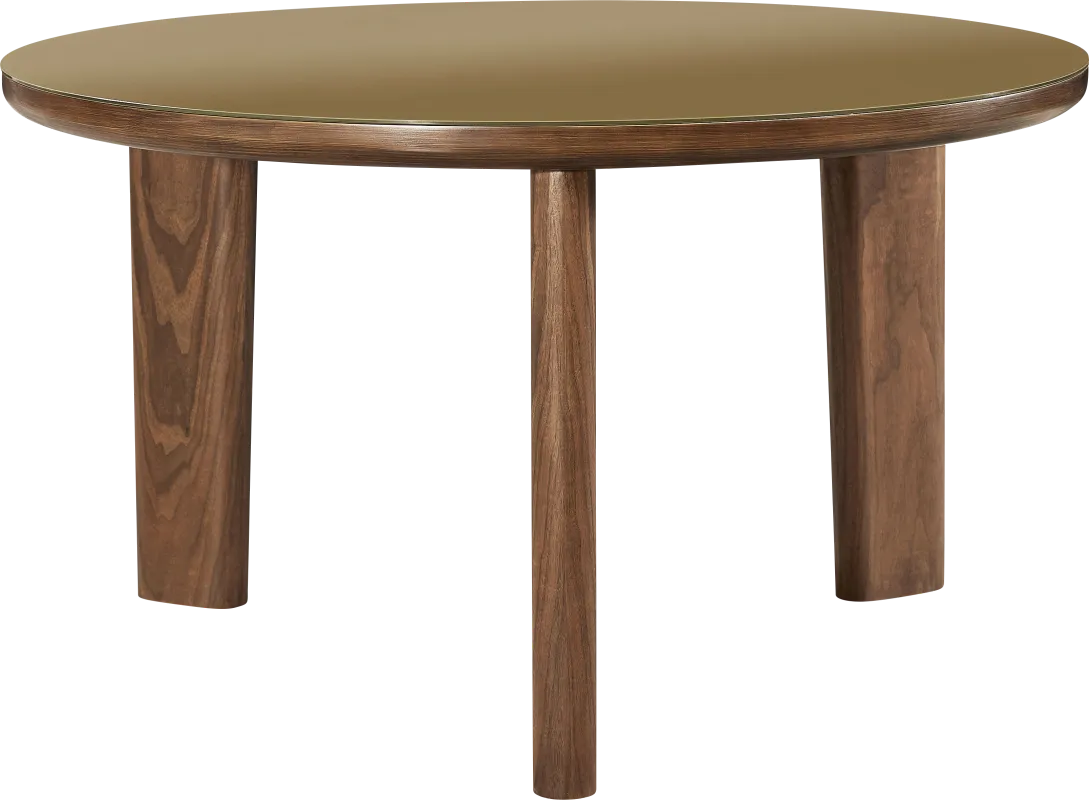 Crystalware Brown Round Dining Table