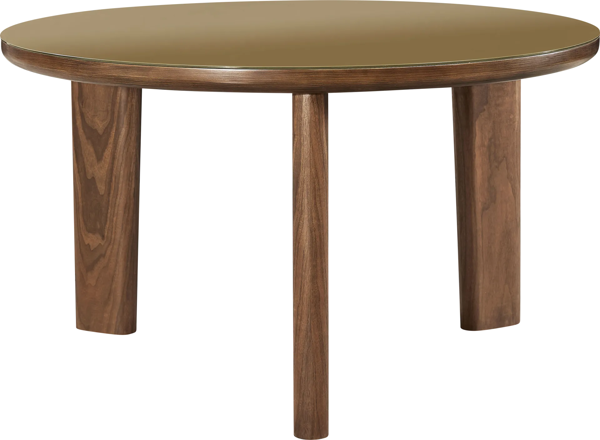 Crystalware Brown Round Dining Table - Image 1