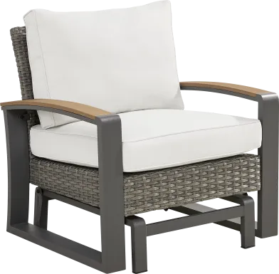 Randolph Gray Outdoor Glider Club Chair