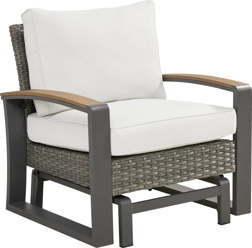 Randolph Gray Outdoor Glider Club Chair