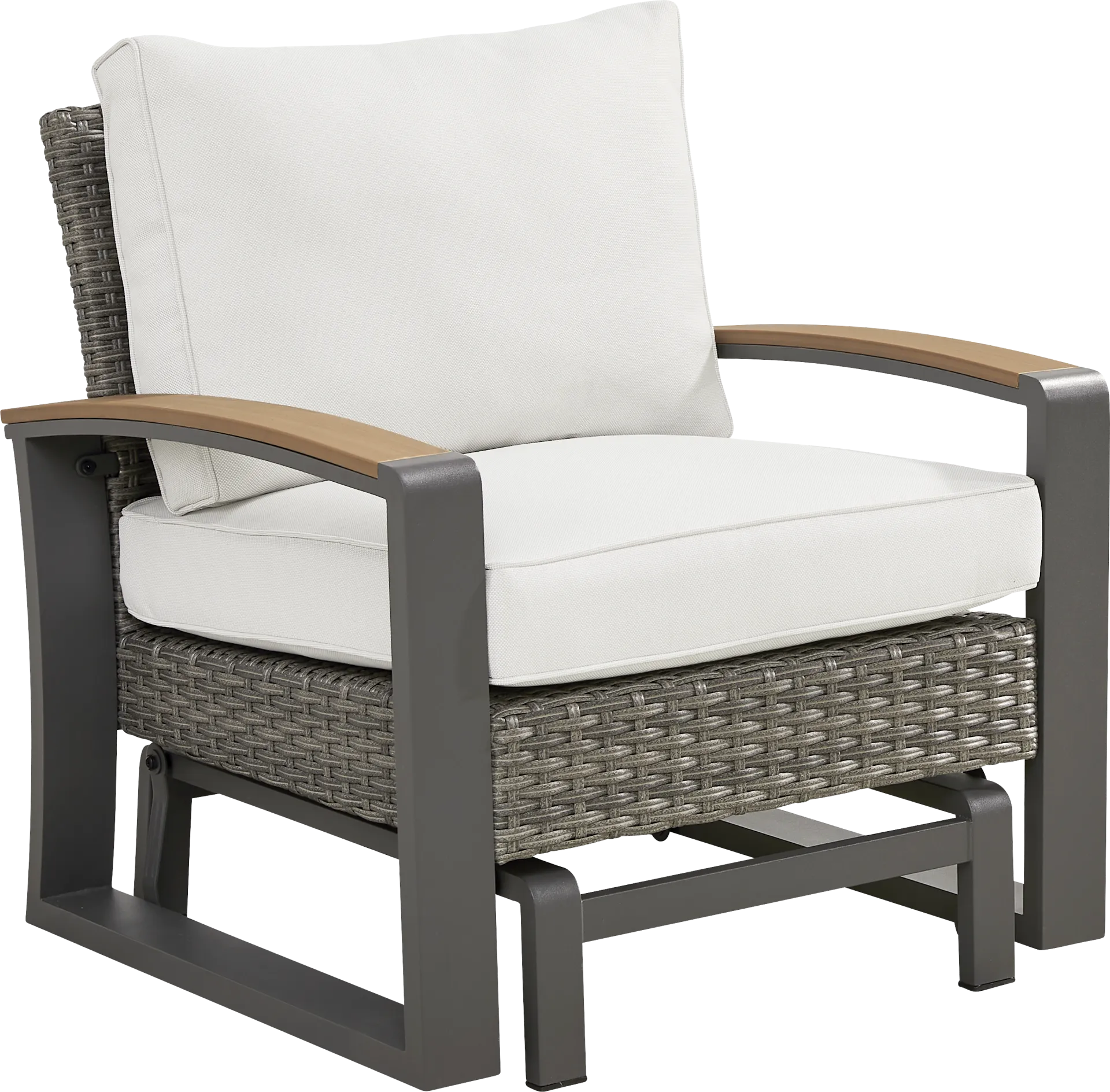 Randolph Gray Outdoor Glider Club Chair - Image 1