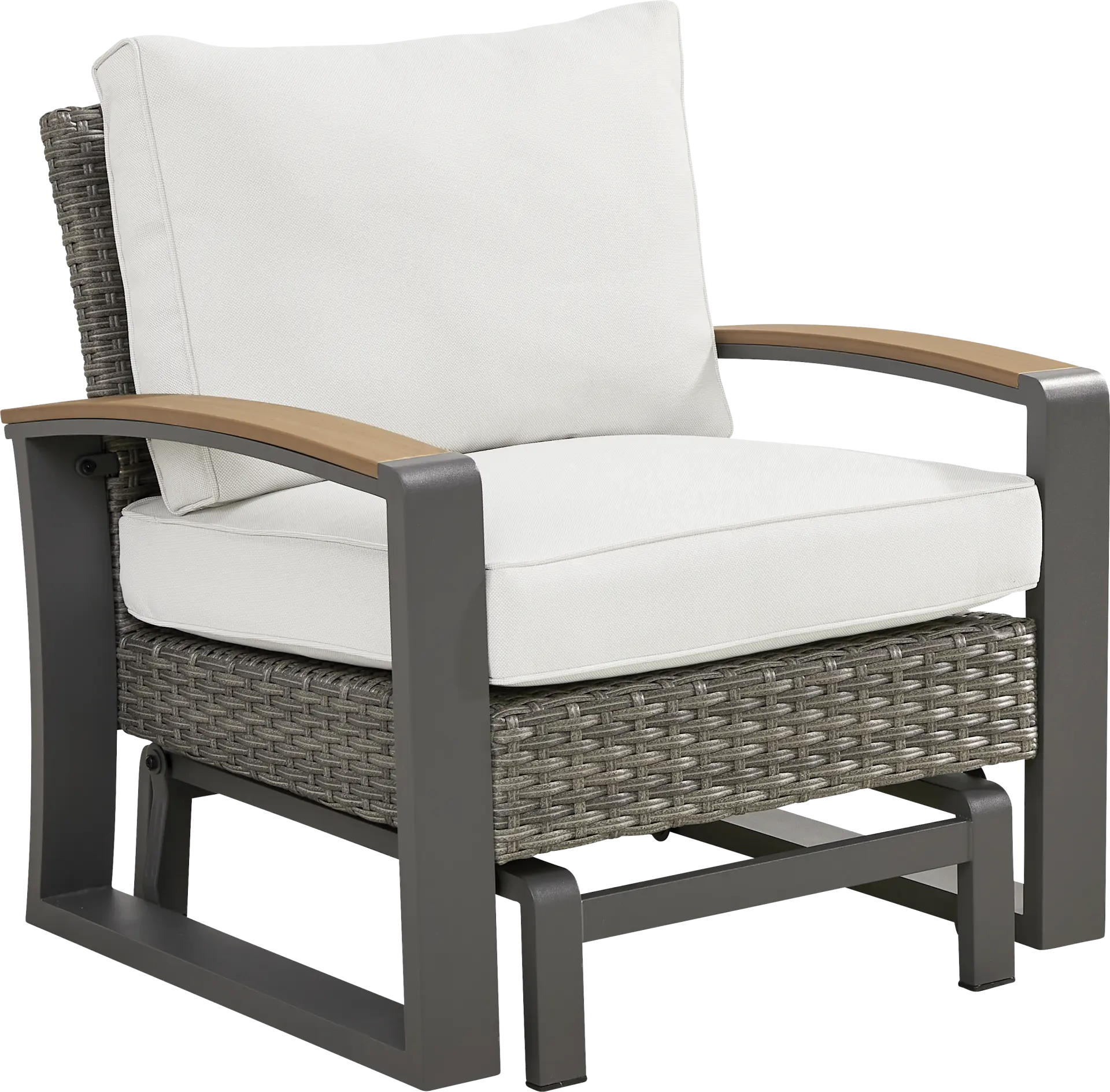 Randolph Gray Outdoor Glider Club Chair