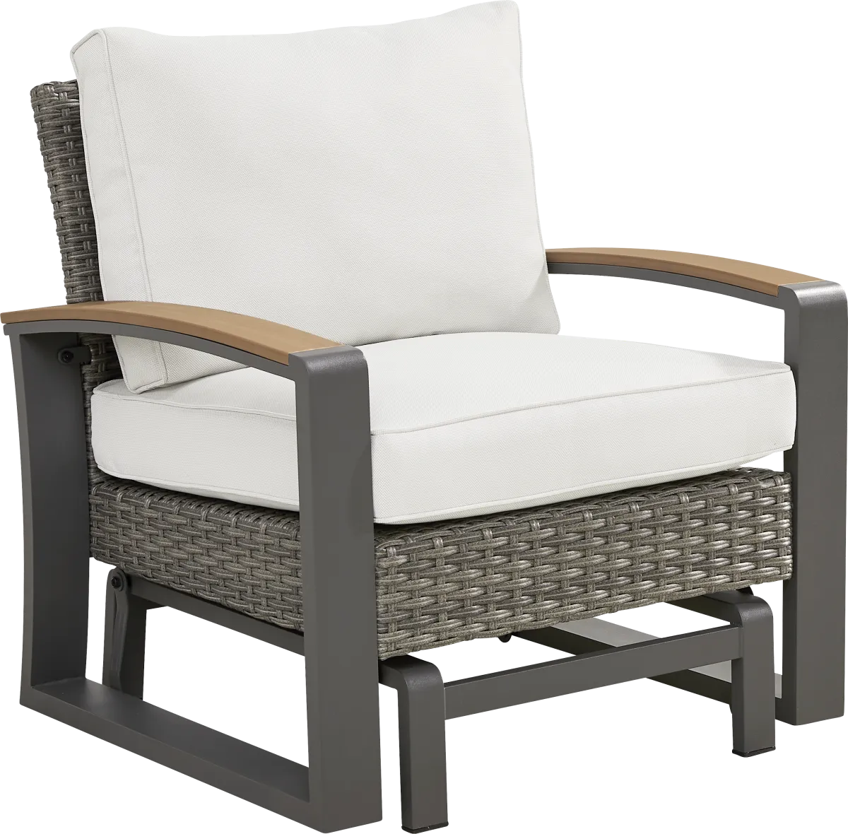 Randolph 4 Pc Gray Aluminum Outdoor Gliding Seating Set With