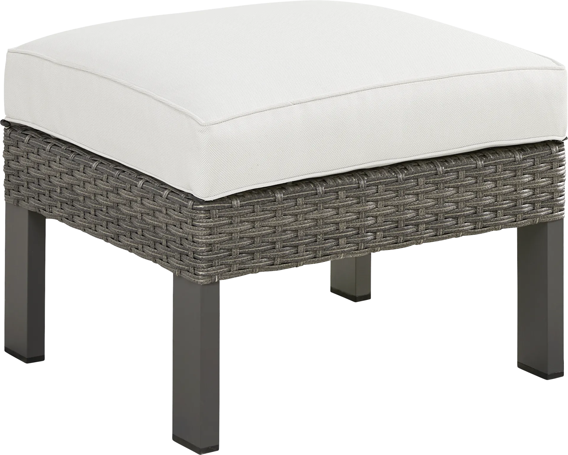 Randolph Gray Outdoor Ottoman - Image 1