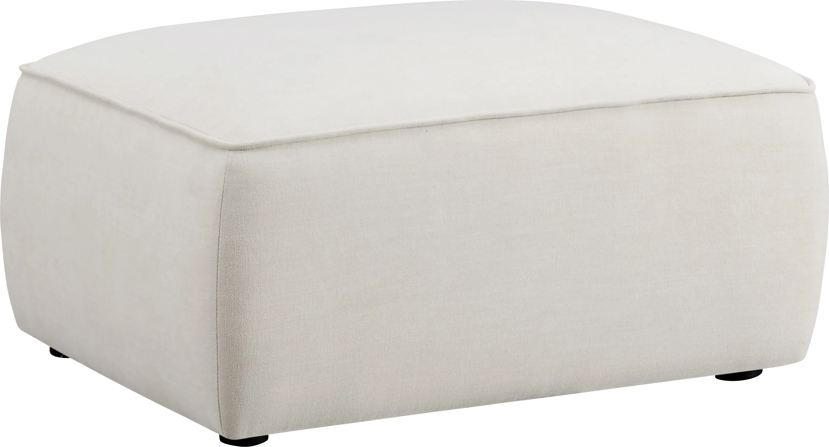 Glaciarts II Off-White Ottoman - Thumbnail - Image 1
