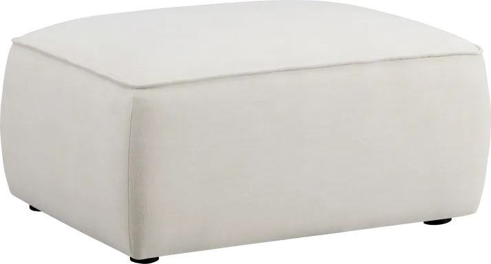 Glaciarts II Off-White Ottoman