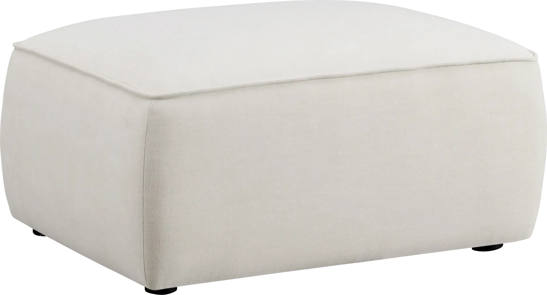 Glaciarts II Off-White Ottoman