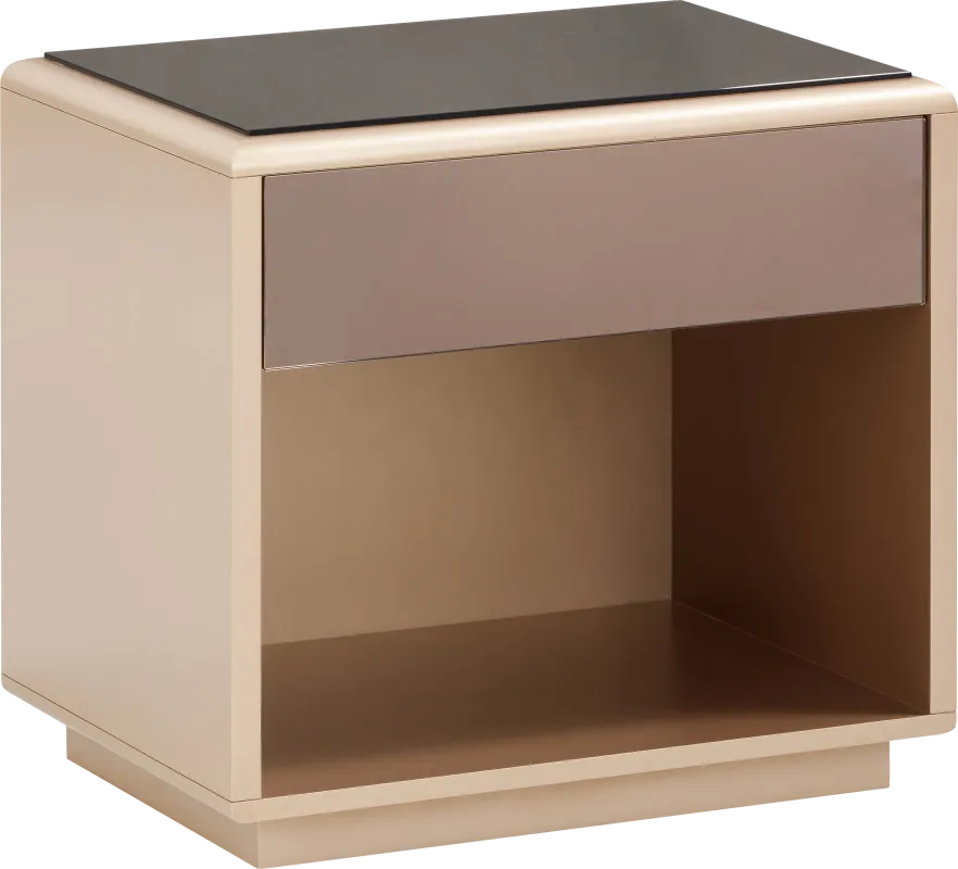 Globalbridge Taupe Nightstand