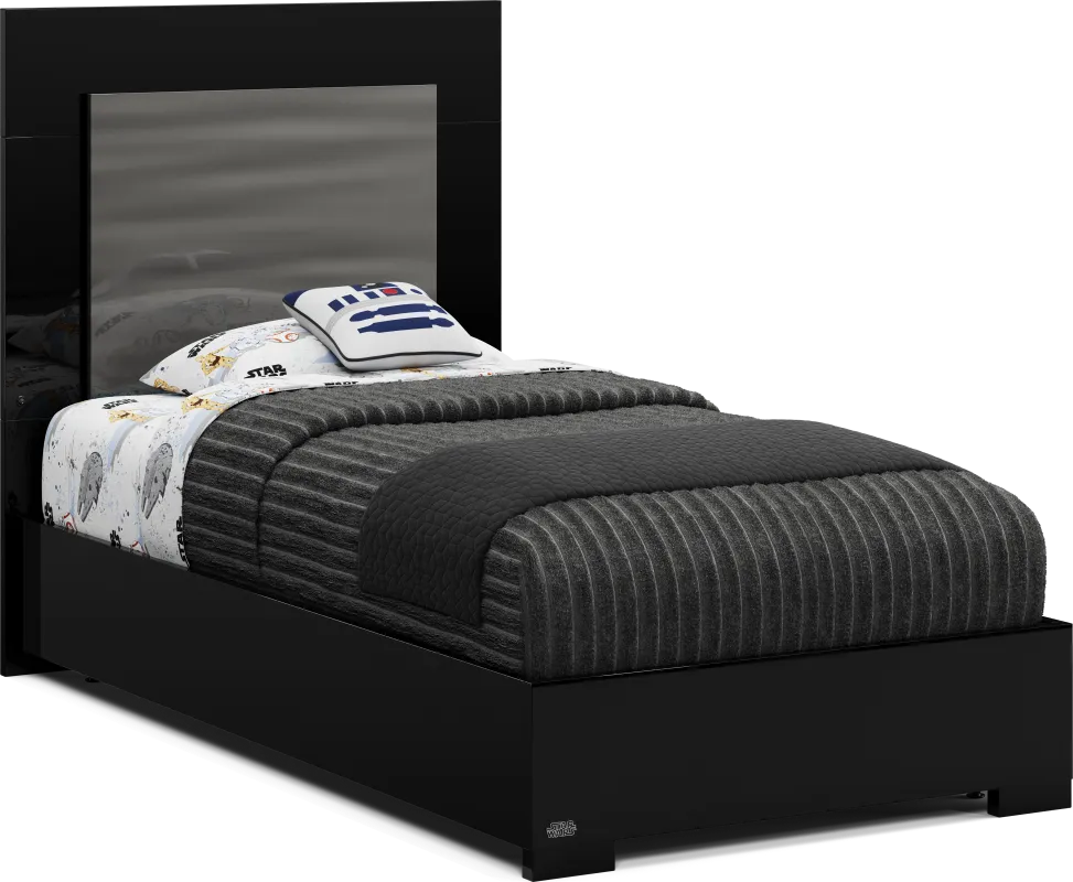 Star Wars Black Twin Lighted Bed