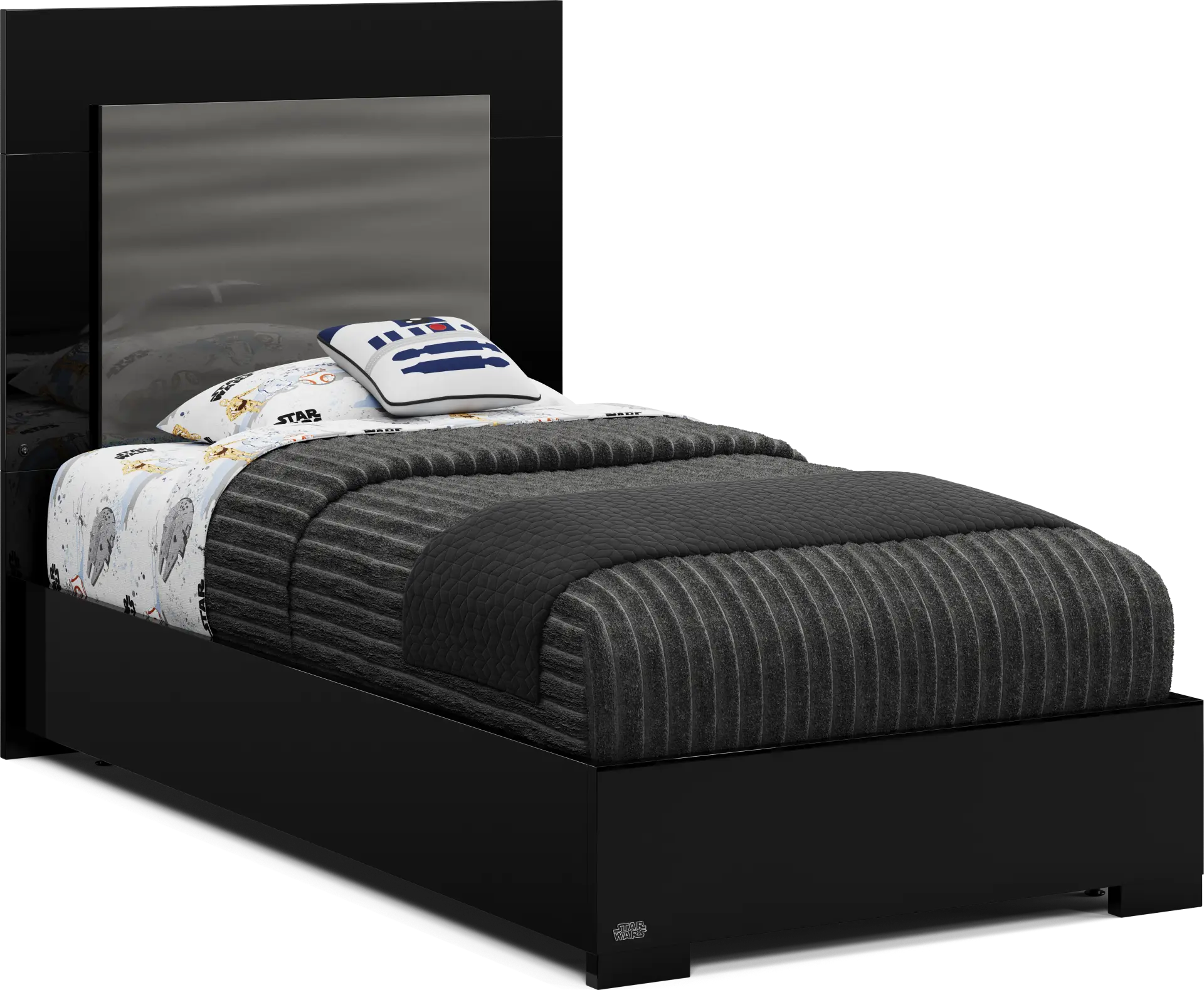 Star Wars Black Twin Lighted Bed