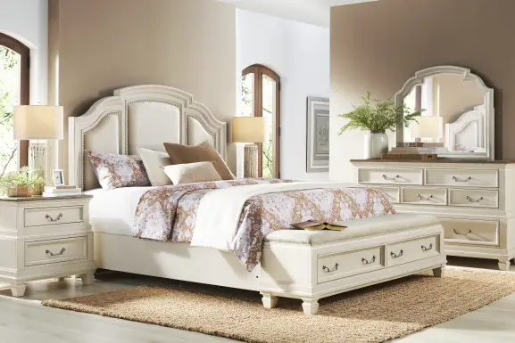 Provence White 7 Pc King Storage Bedroom